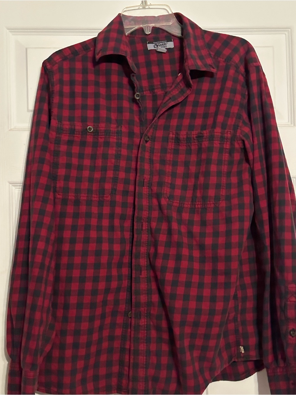 Gander Mountain Red and Black Buffalo Plaid Button-Down Shirt